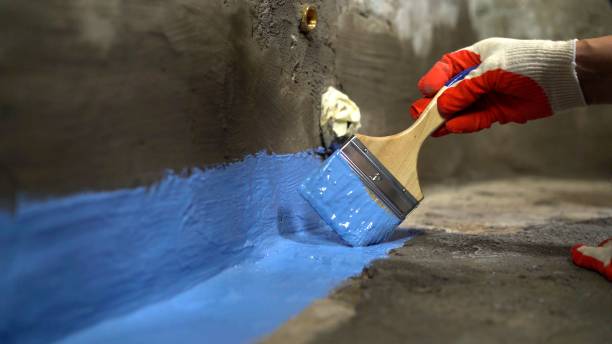 Commercial Waterproofing project at a Bay Village, OH business property by SJ Waterproofing Pros